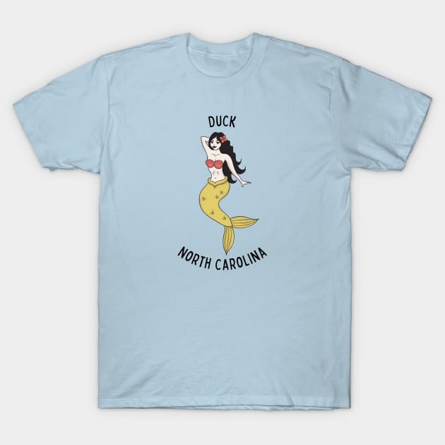 Duck North Carolina Mermaid T-Shirt by carolinafound